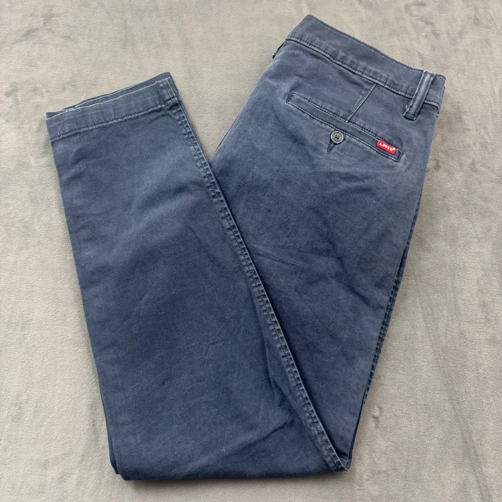 Levis XX Chino Standard Taper Pants Mens 33x30 Navy Blue 85226-0052 Chinos